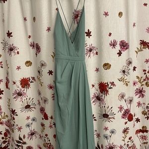 Fame & Partners Sage Green Formal Dress